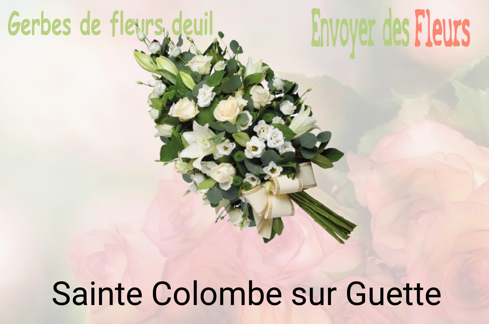Gerbe de fleurs de deuil livrée à Sainte-Colombe-sur-Guette